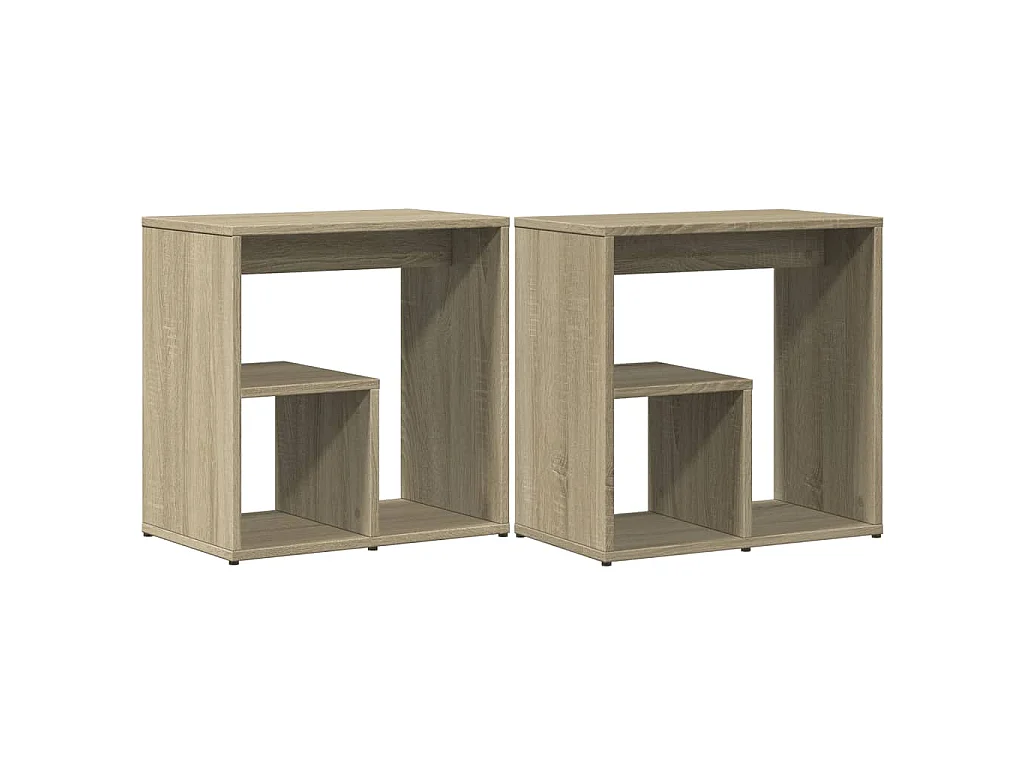 Beistelltische 2 Stk. Sonoma-Eiche 50x30x50 cm Holzwerkstoff