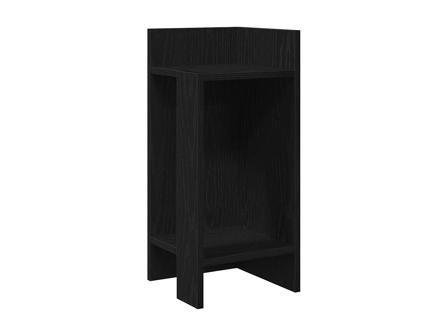 Table d'appoint avec étagère noir 25,5x27x60 cm