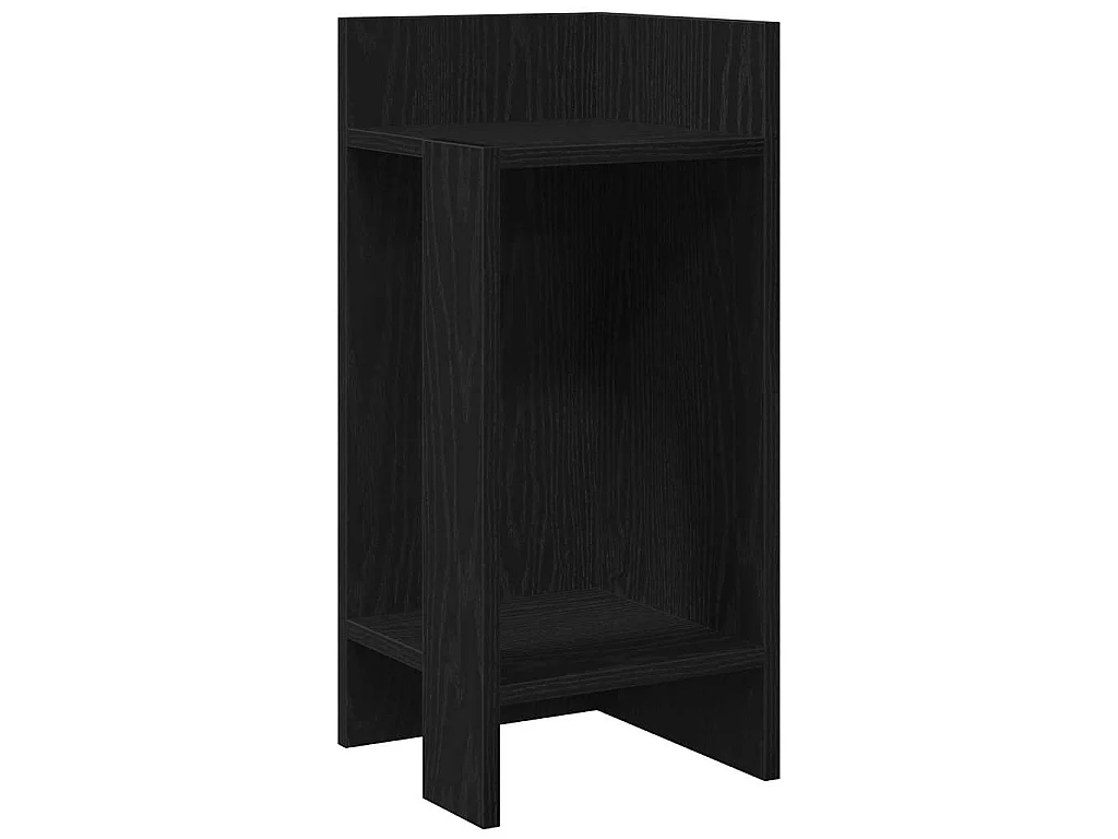 Beistelltisch mit Ablage Schwarz 25,5x27x60 cm