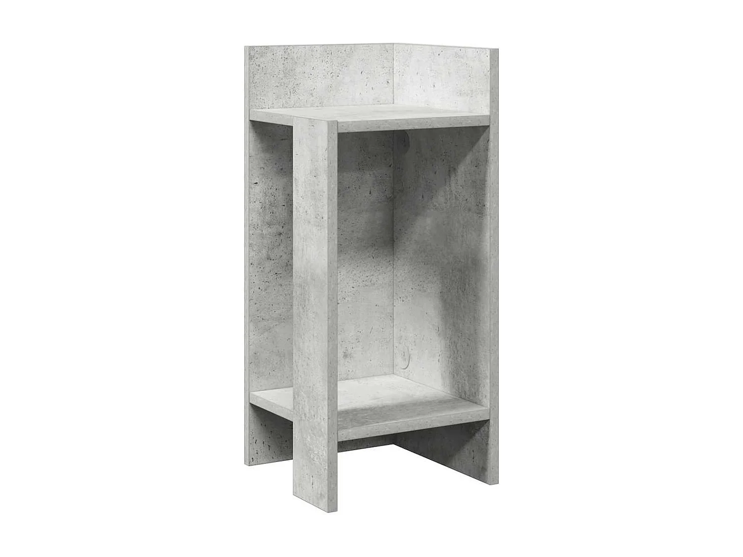 Table d'appoint avec étagère gris béton 25,5x27x60 cm