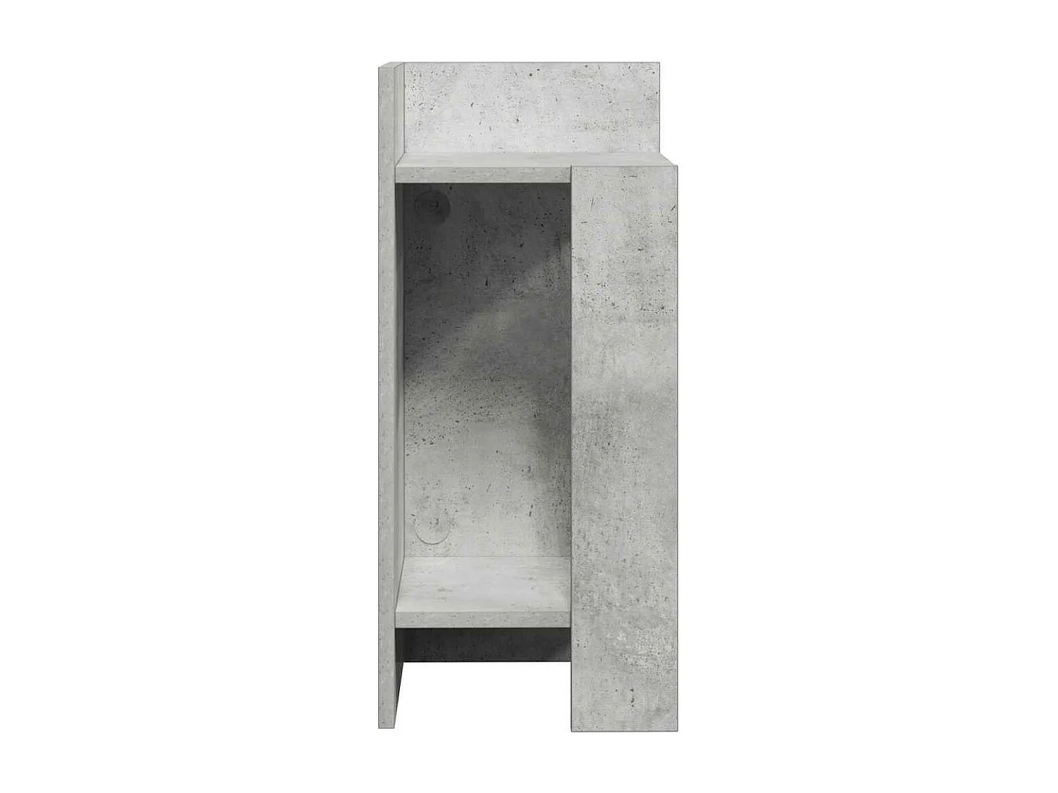 Table d'appoint avec étagère gris béton 25,5x27x60 cm