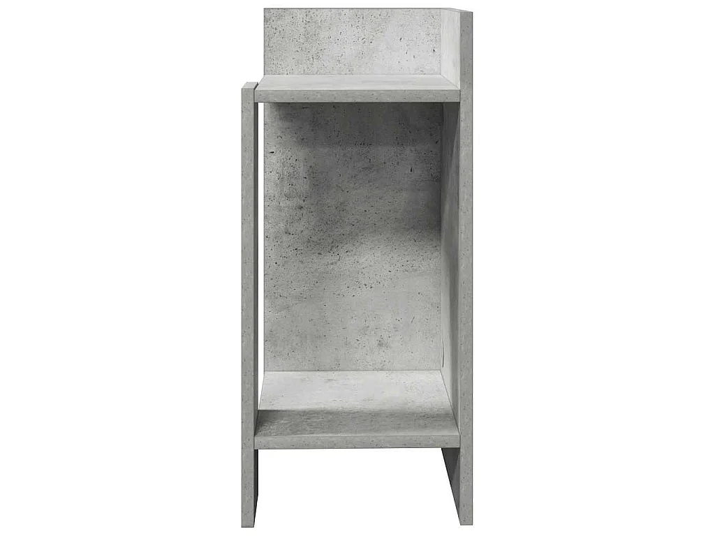 Mesa auxiliar con estante gris hormigón 25,5x27x60 cm
