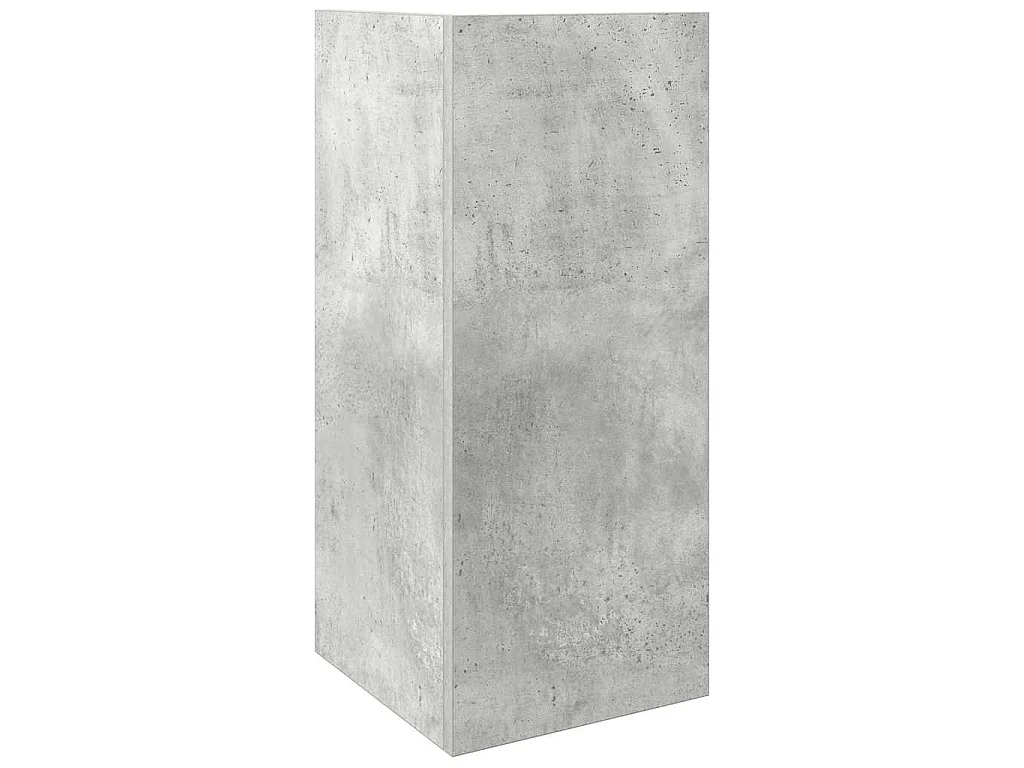 Mesa auxiliar con estante gris hormigón 25,5x27x60 cm