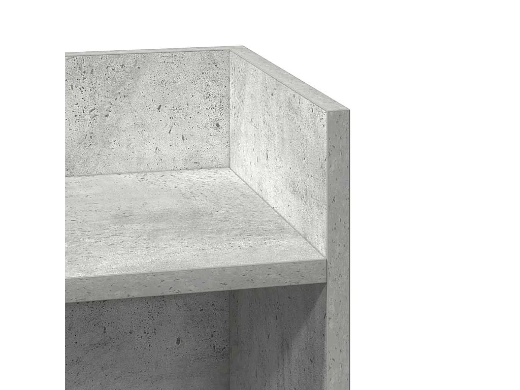 Mesa auxiliar con estante gris hormigón 25,5x27x60 cm