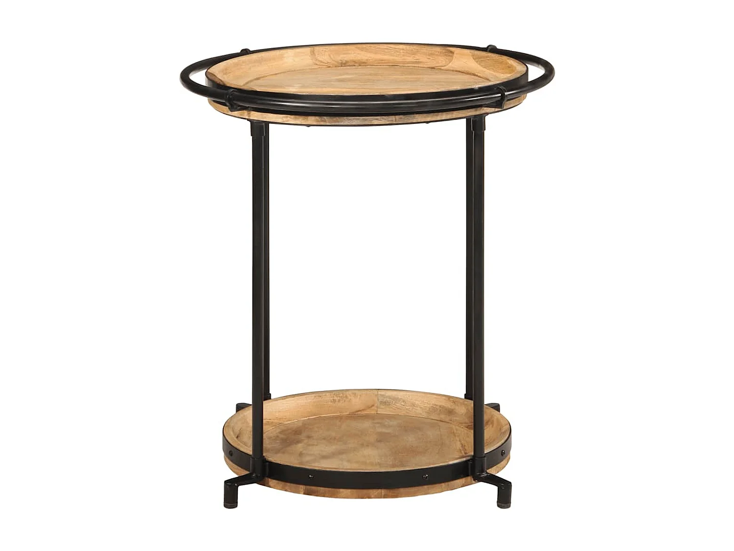 Table d'appoint Ø55x60 cm bois de manguier massif