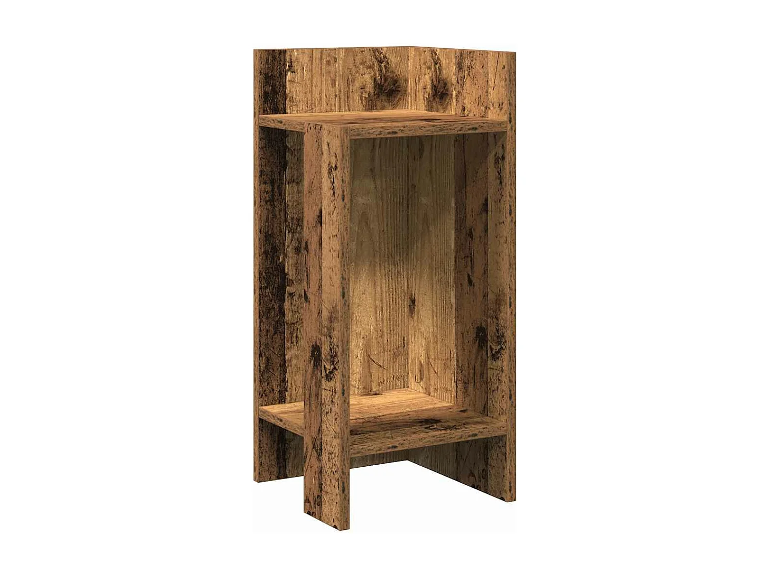 Beistelltisch mit Ablage Altholz-Optik 25,5x27x60 cm