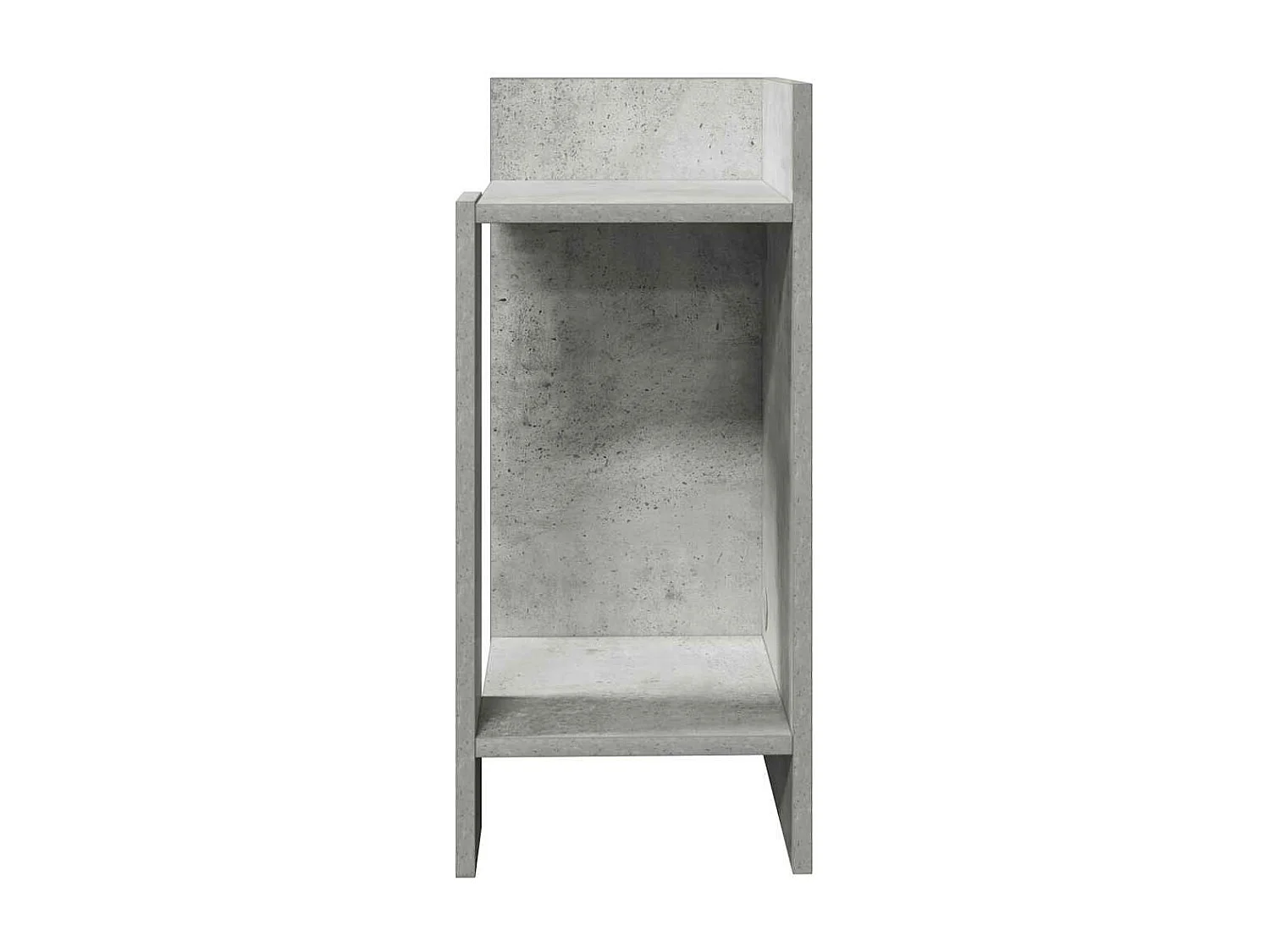 Tables d'appoint 2 pcs avec étagère gris béton 25,5x27x60 cm