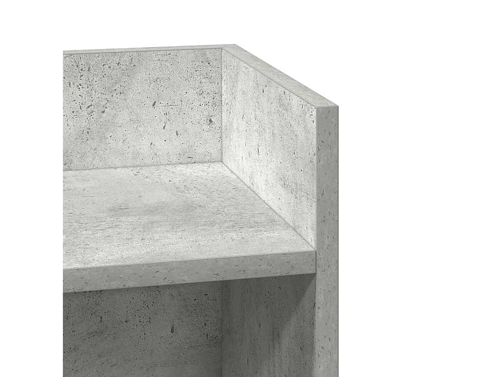 Bijzettafels 2 st met plank 25,5x27x60 cm betongrijs