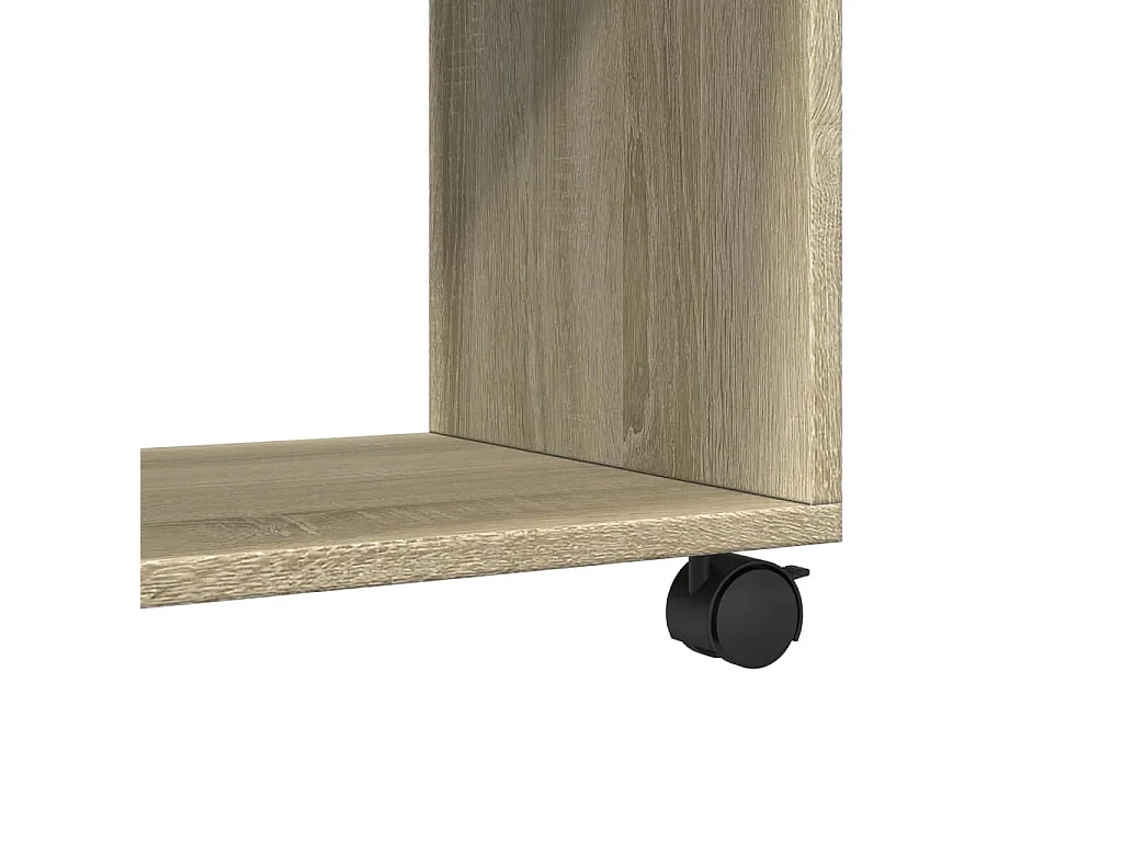 Armoire à roulettes chêne sonoma 72x33x42,5cm bois d’ingénierie