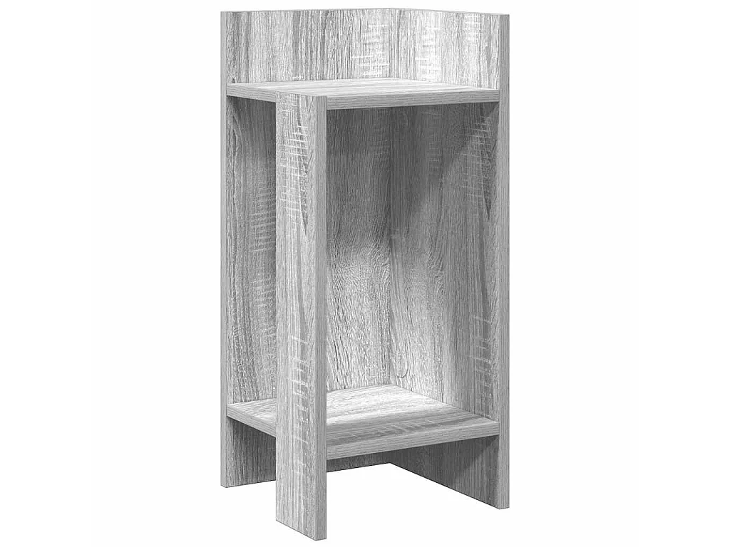 Beistelltisch mit Ablage Grau Sonoma 25,5x27x60 cm
