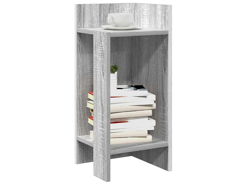 Beistelltisch mit Ablage Grau Sonoma 25,5x27x60 cm