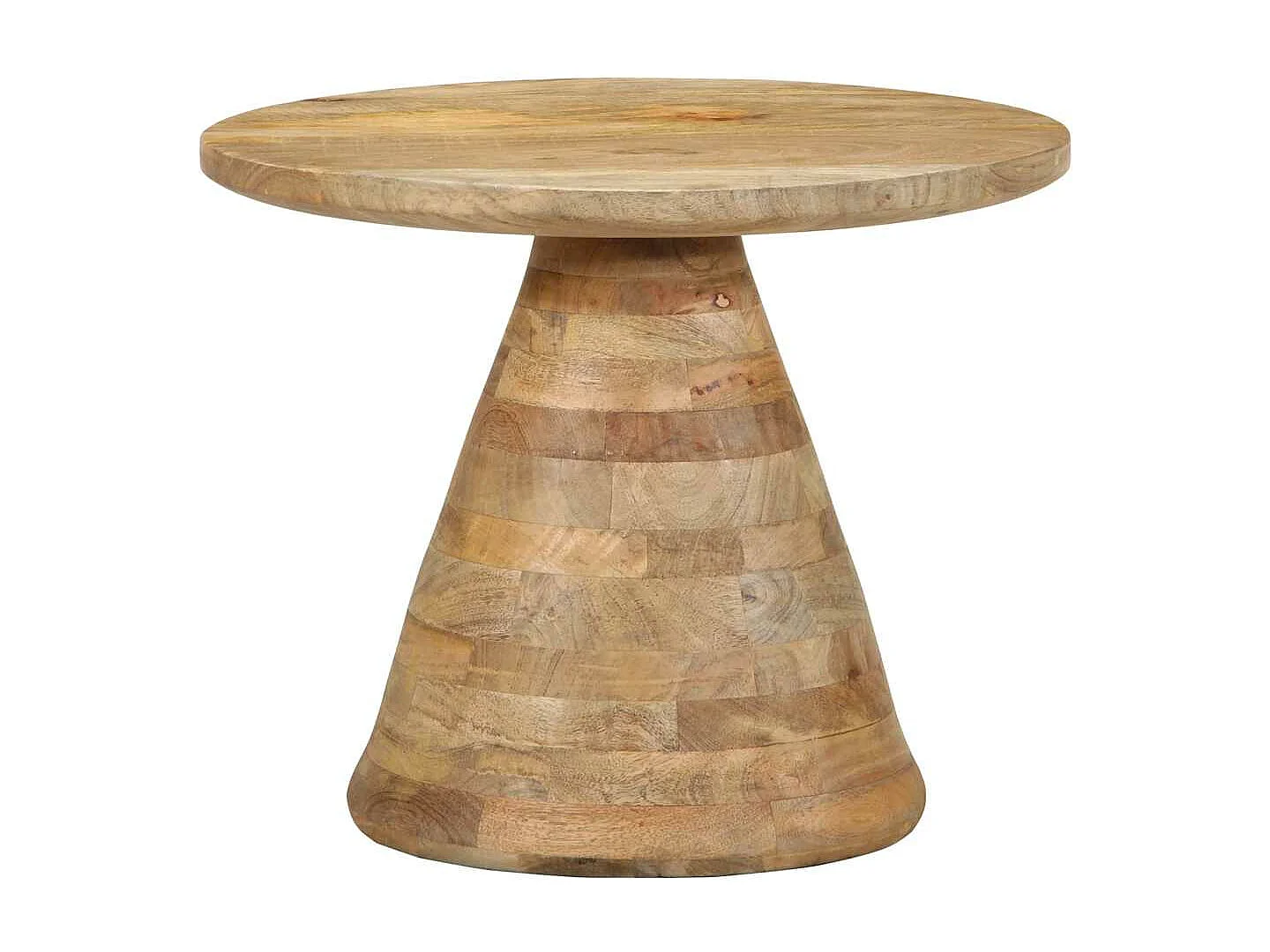 Table d'appoint Ø50x40 cm bois de manguier massif