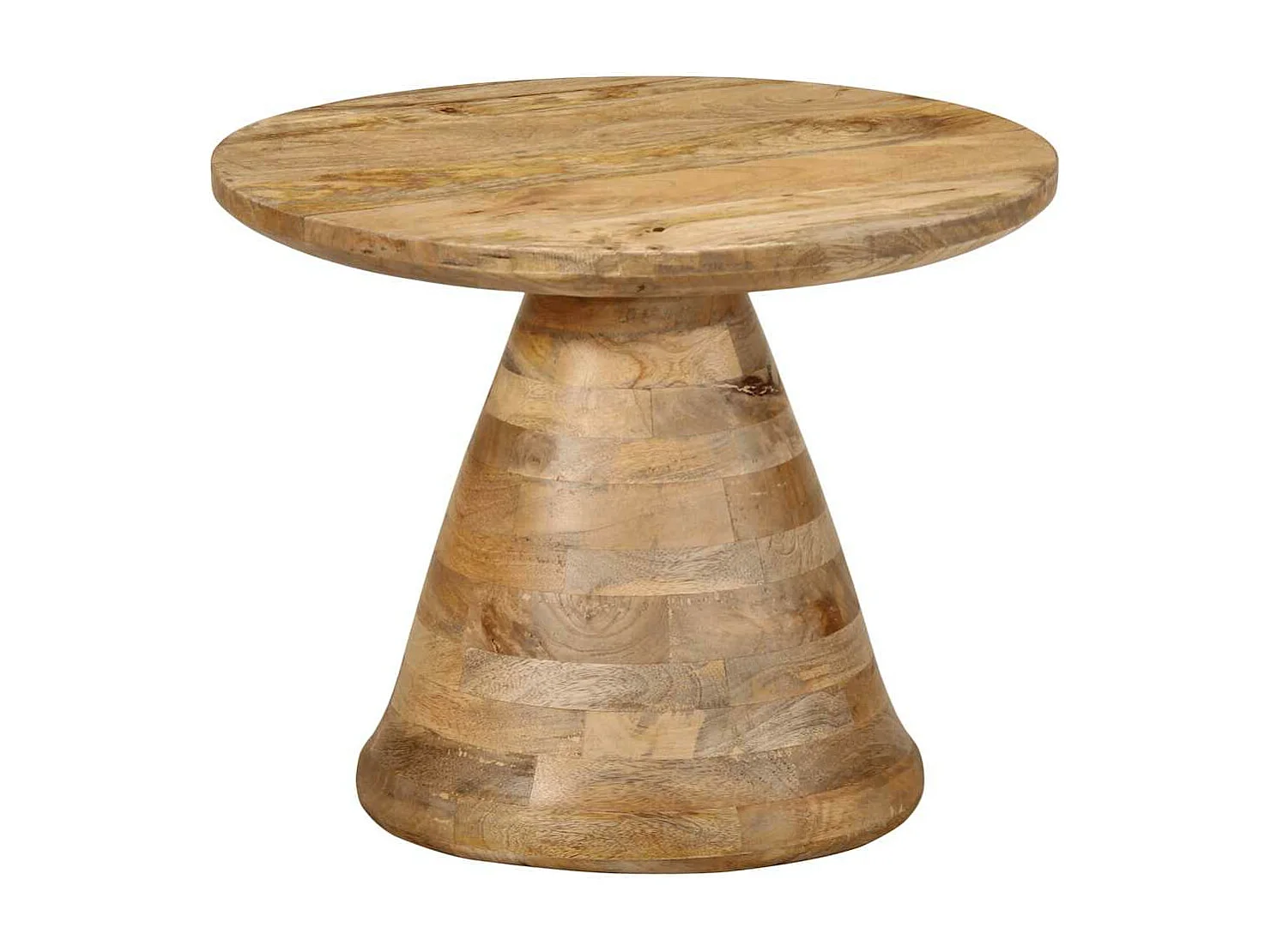 Table d'appoint Ø50x40 cm bois de manguier massif