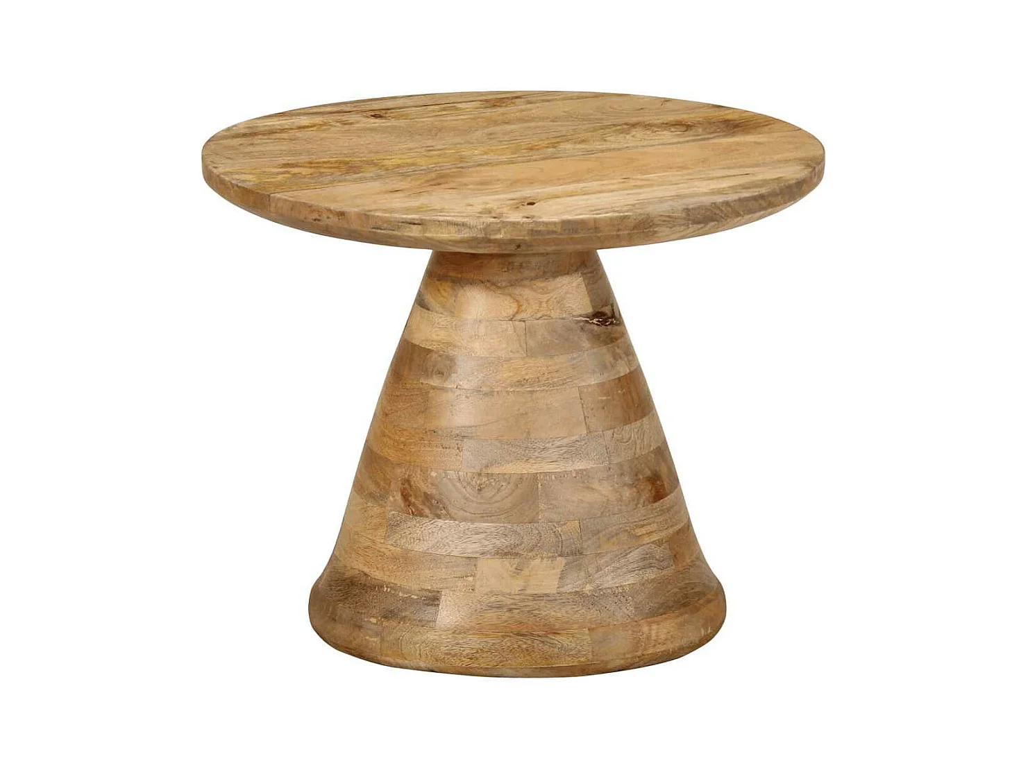 Table d'appoint Ø50x40 cm bois de manguier massif