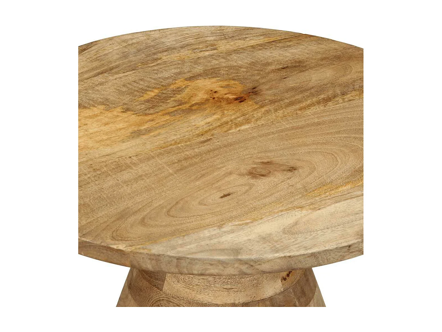 Table d'appoint Ø50x40 cm bois de manguier massif
