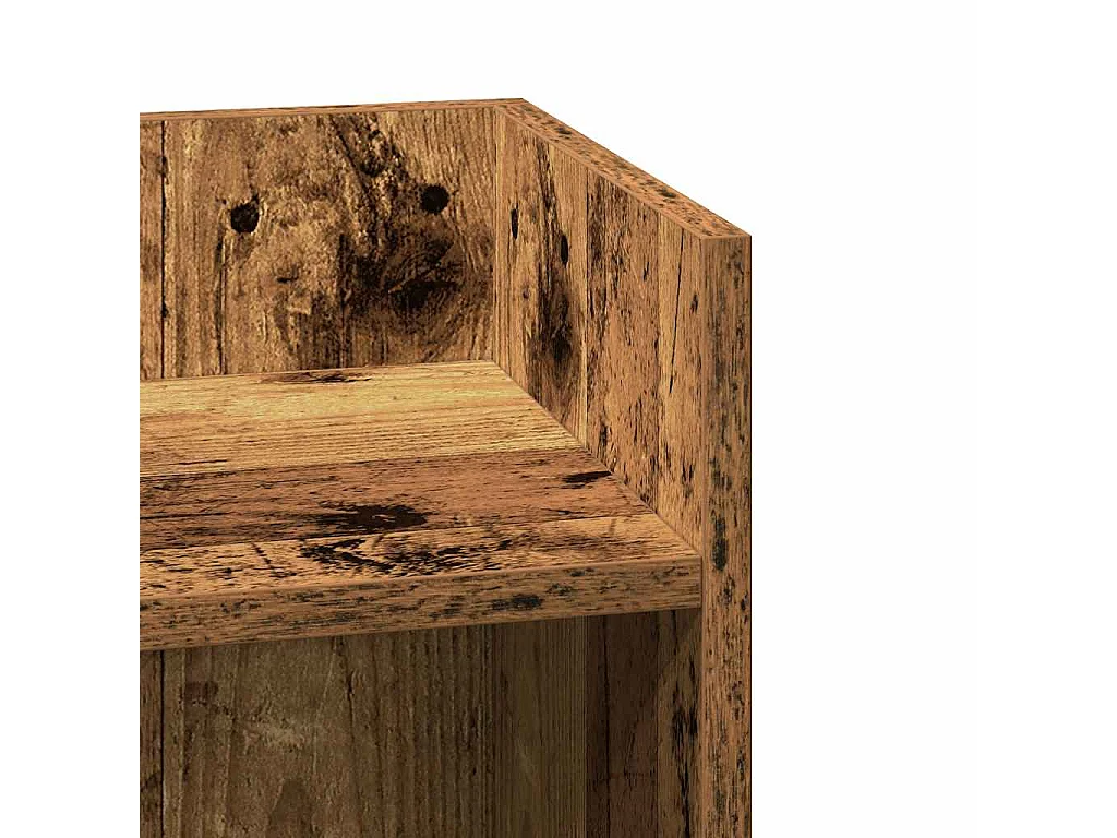 Tables d'appoint 2 pcs avec étagère vieux bois 25,5x27x60 cm
