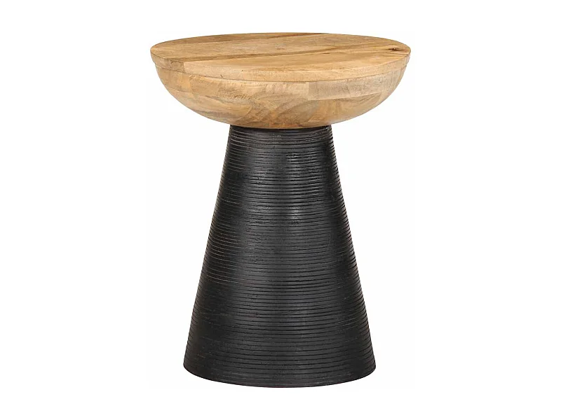 Mesa de apoio preto Ø37x45 cm madeira de mangueira maciça