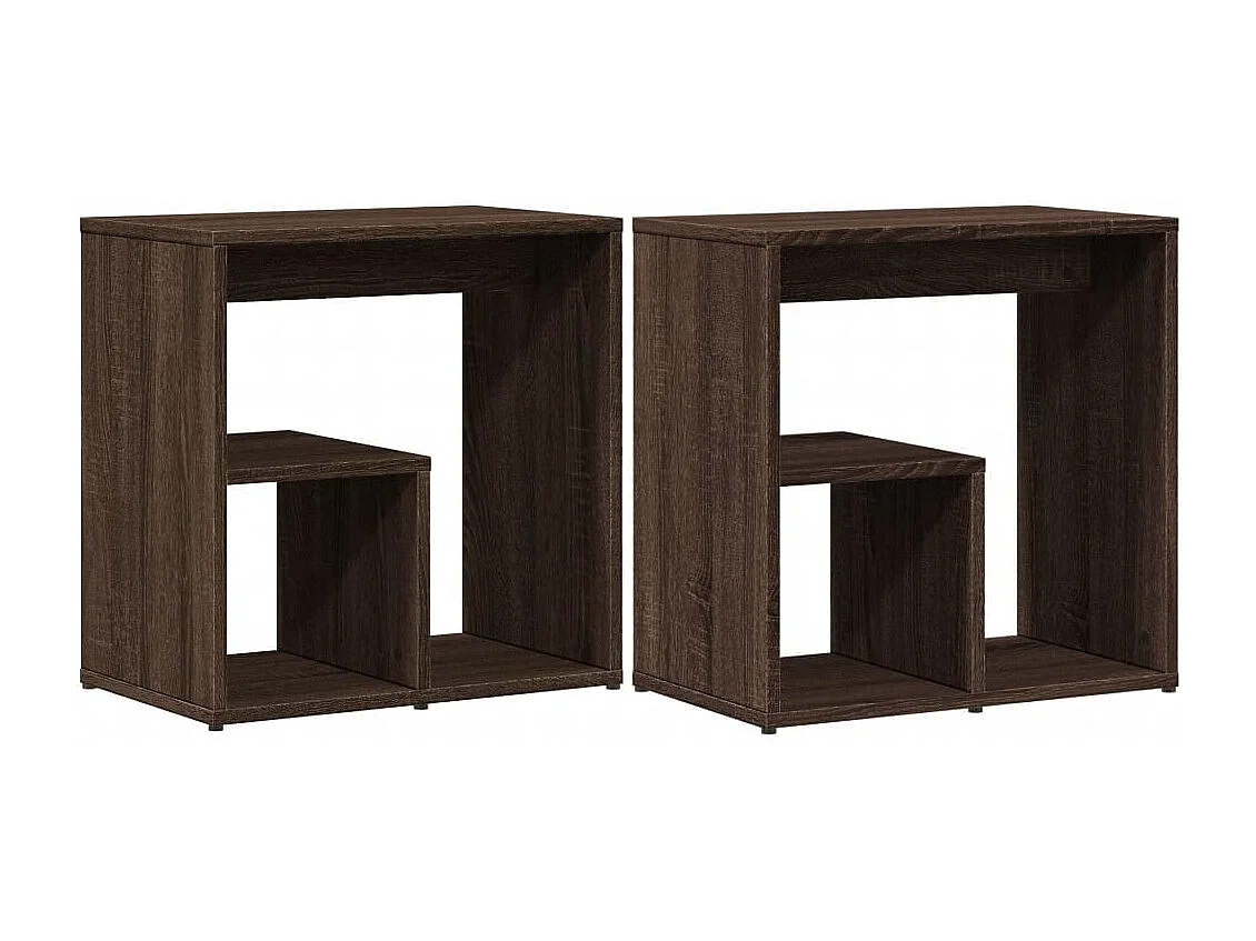 Tables d'appoint 2 pcs chêne marron 50x30x50 cm bois ingénierie
