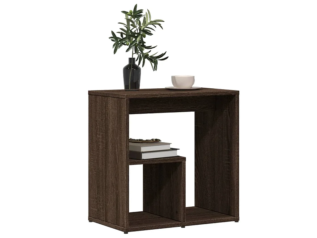 Tables d'appoint 2 pcs chêne marron 50x30x50 cm bois ingénierie