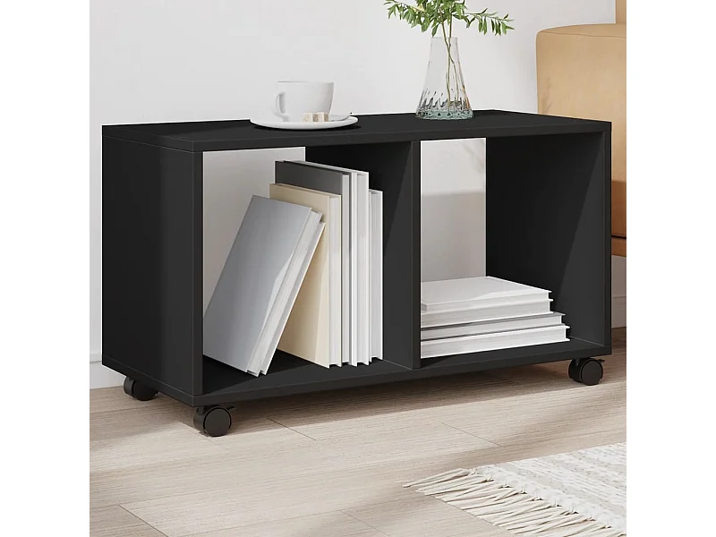 Rollschrank Schwarz 72x33x42,5 cm Holzwerkstoff