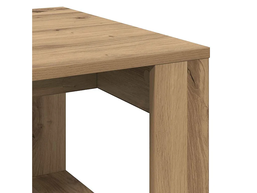 Mesa auxiliar de madera de ingeniería roble artisan 50x50x35 cm