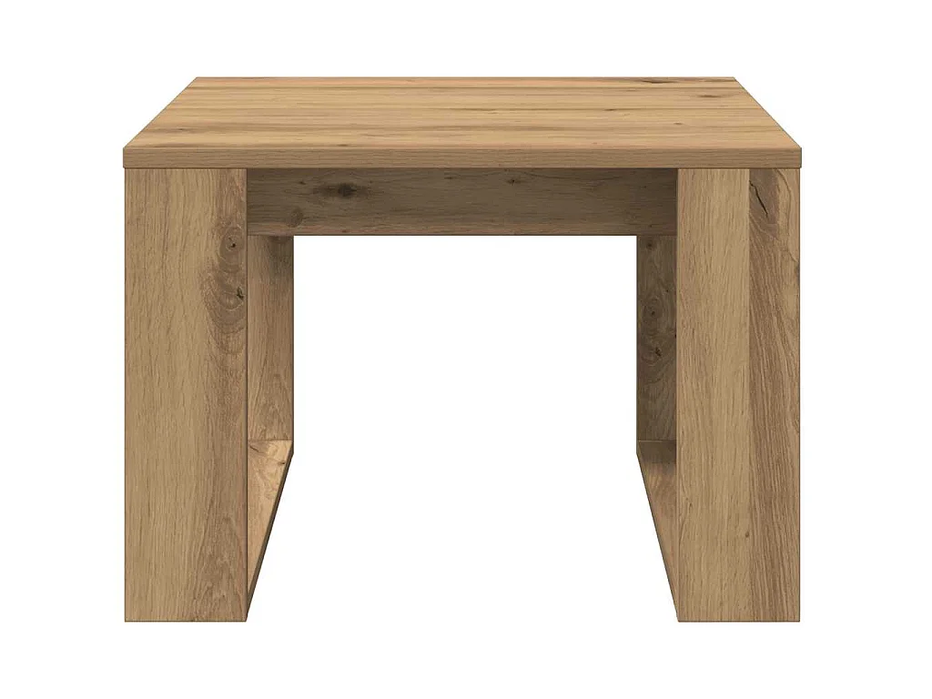Tavolino da Salotto Rovere Artigianale 50x50x35cm in Truciolato