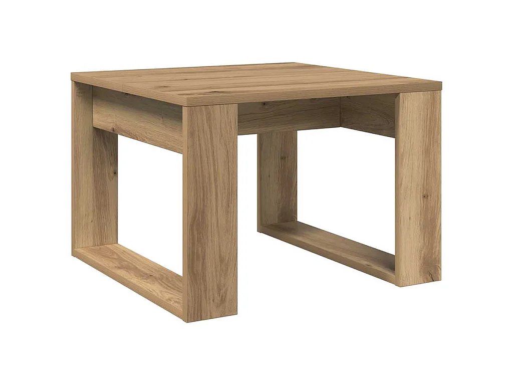 Tavolino da Salotto Rovere Artigianale 50x50x35cm in Truciolato