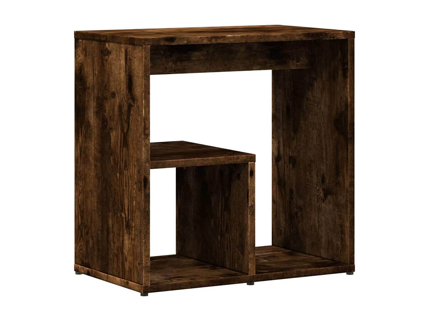 Mesa auxiliar 2 uds madera ingeniería roble ahumado 50x30x50 cm