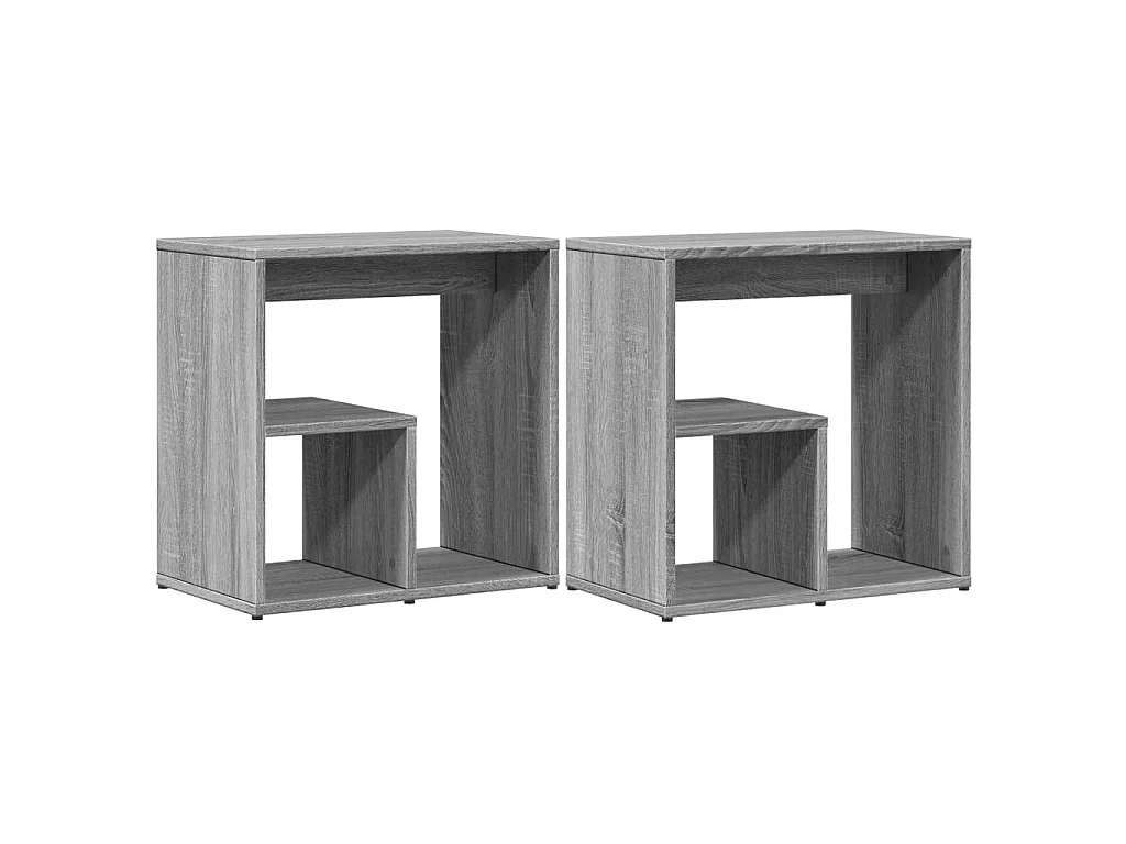 Beistelltische 2 Stk. Grau Sonoma 50x30x50 cm Holzwerkstoff