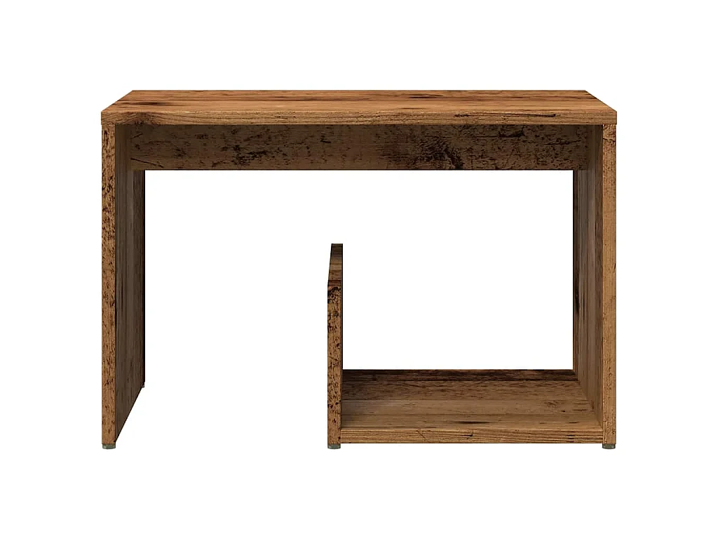 Table d'appoint vieux bois 59x36x38 cm bois d'ingénierie