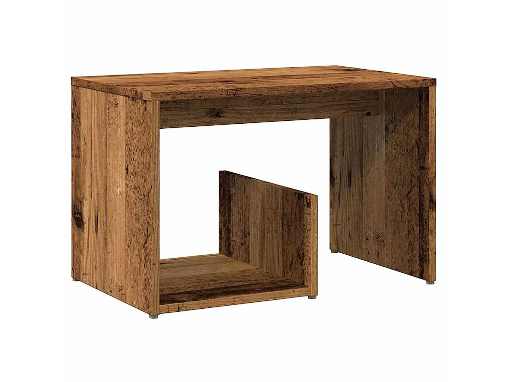 Table d'appoint vieux bois 59x36x38 cm bois d'ingénierie