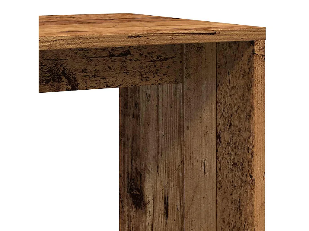 Table d'appoint vieux bois 59x36x38 cm bois d'ingénierie