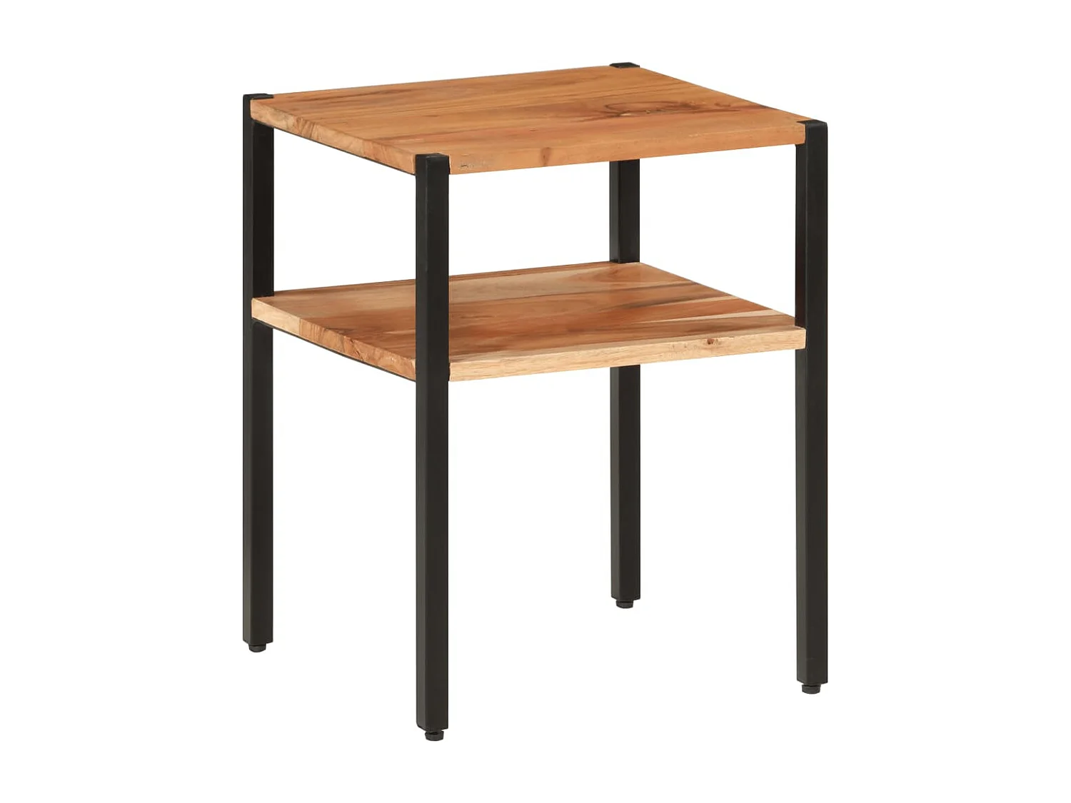 Table d’appoint 35x35x45 cm bois massif d'acacia et fer
