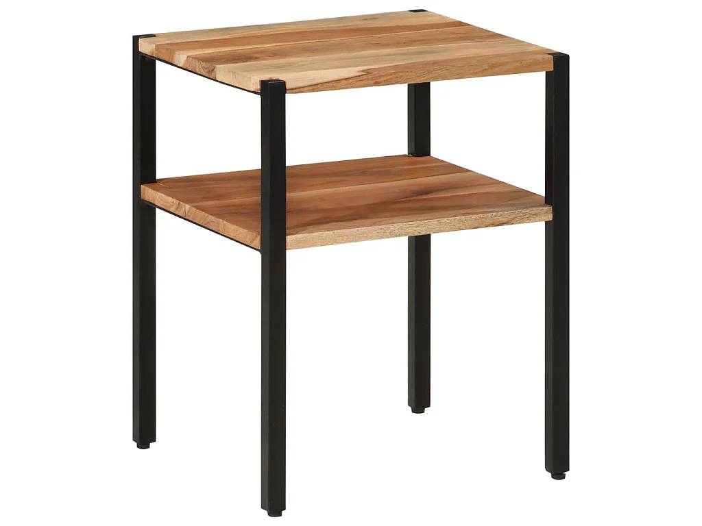 Beistelltisch 35x35x45 cm Massivholz Akazie und Eisen
