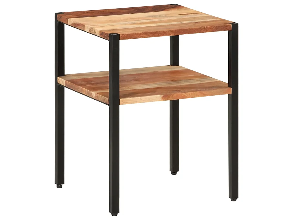 Beistelltisch 35x35x45 cm Massivholz Akazie und Eisen