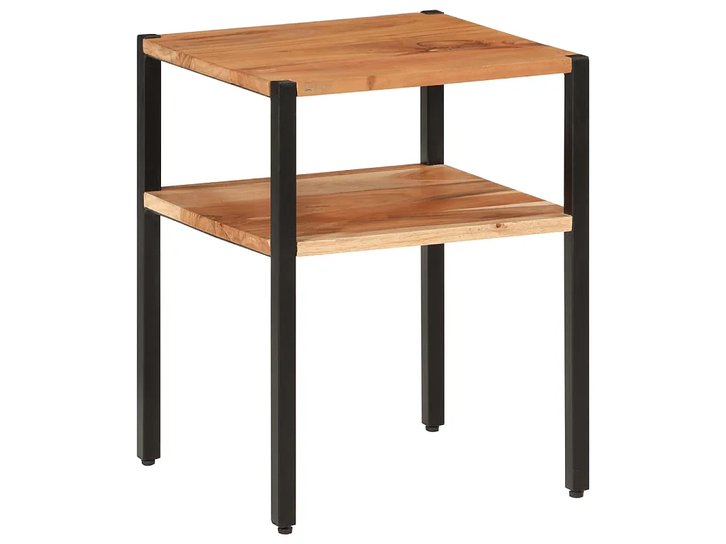 Beistelltisch 35x35x45 cm Massivholz Akazie und Eisen