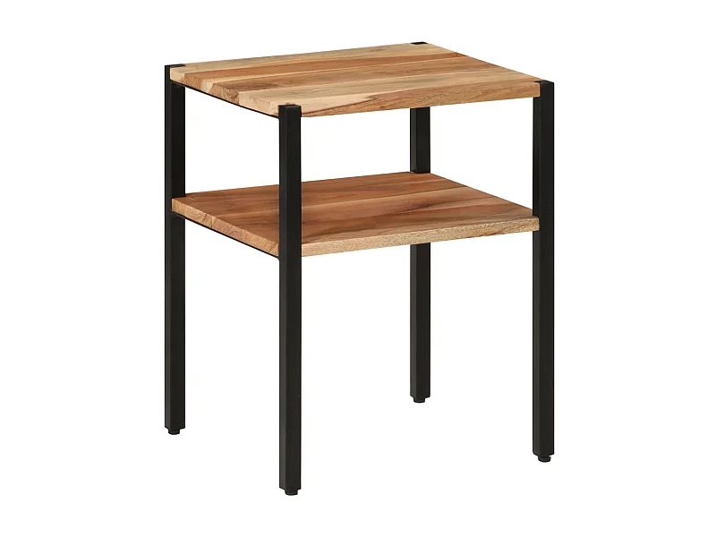 Beistelltisch 35x35x45 cm Massivholz Akazie und Eisen