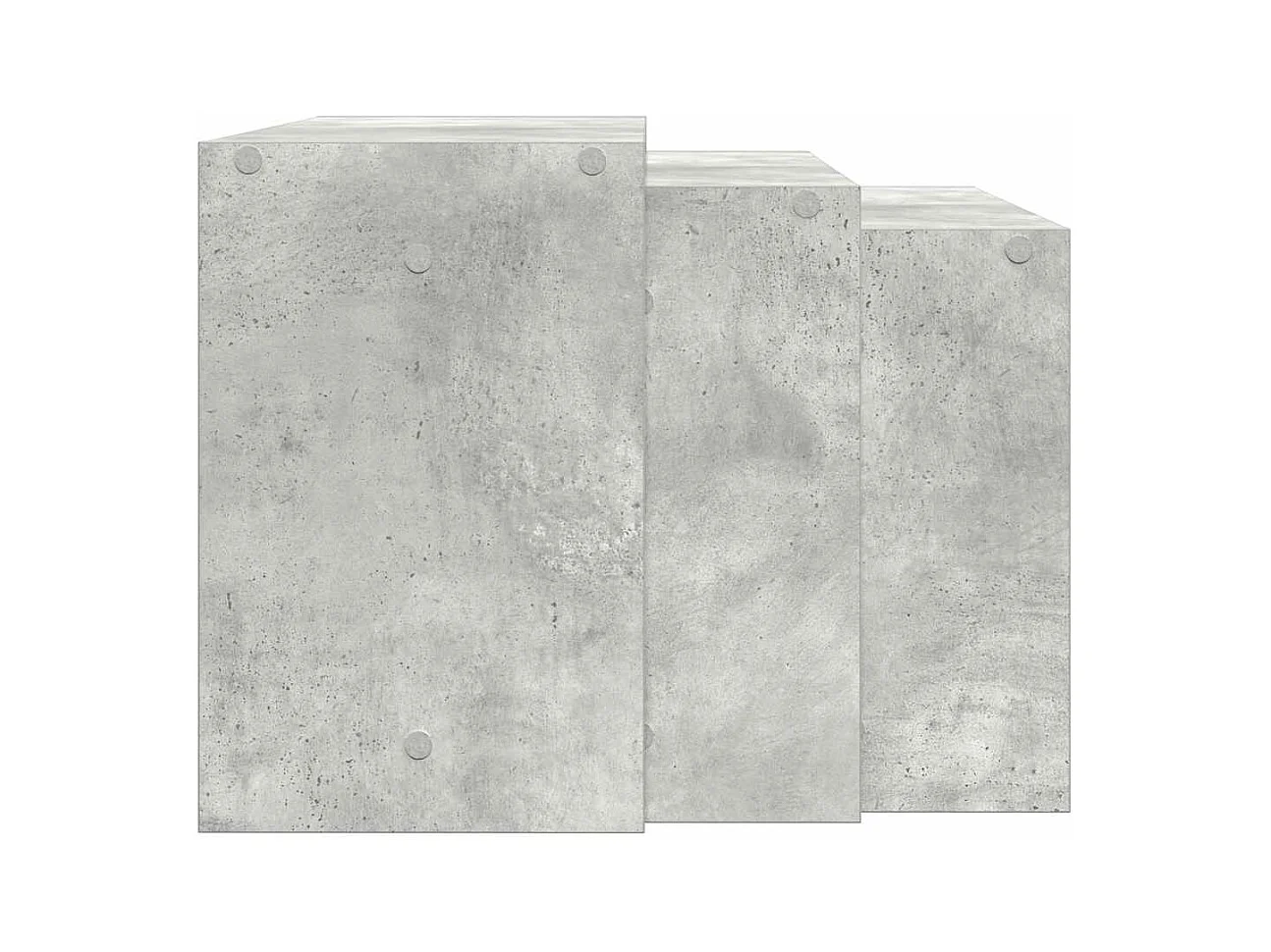 Tables gigognes 3 pcs gris béton bois d'ingénierie