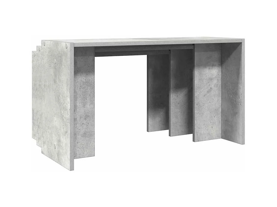 Tables gigognes 3 pcs gris béton bois d'ingénierie