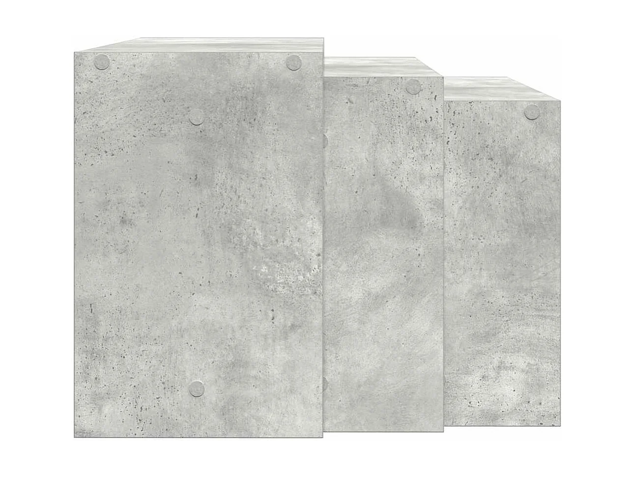 Tables gigognes 3 pcs gris béton bois d'ingénierie