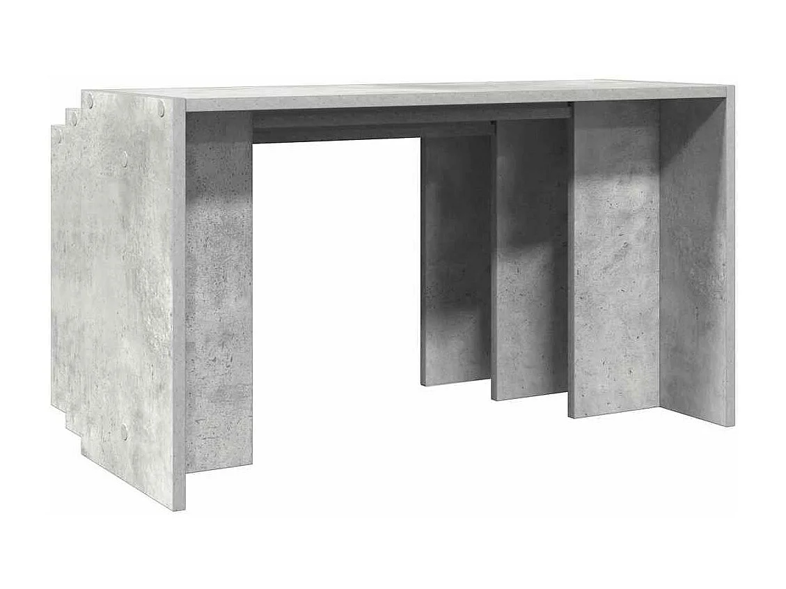 Tables gigognes 3 pcs gris béton bois d'ingénierie