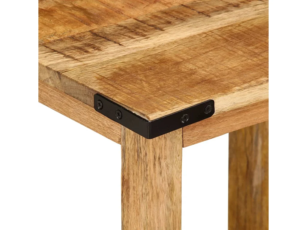 Tables d'appoint gigognes 3 pcs bois de manguier massif brut