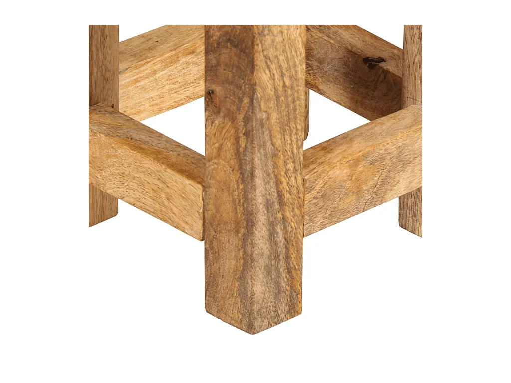 Beistelltische Satztische 3 Stk. Raues Massivholz Mango