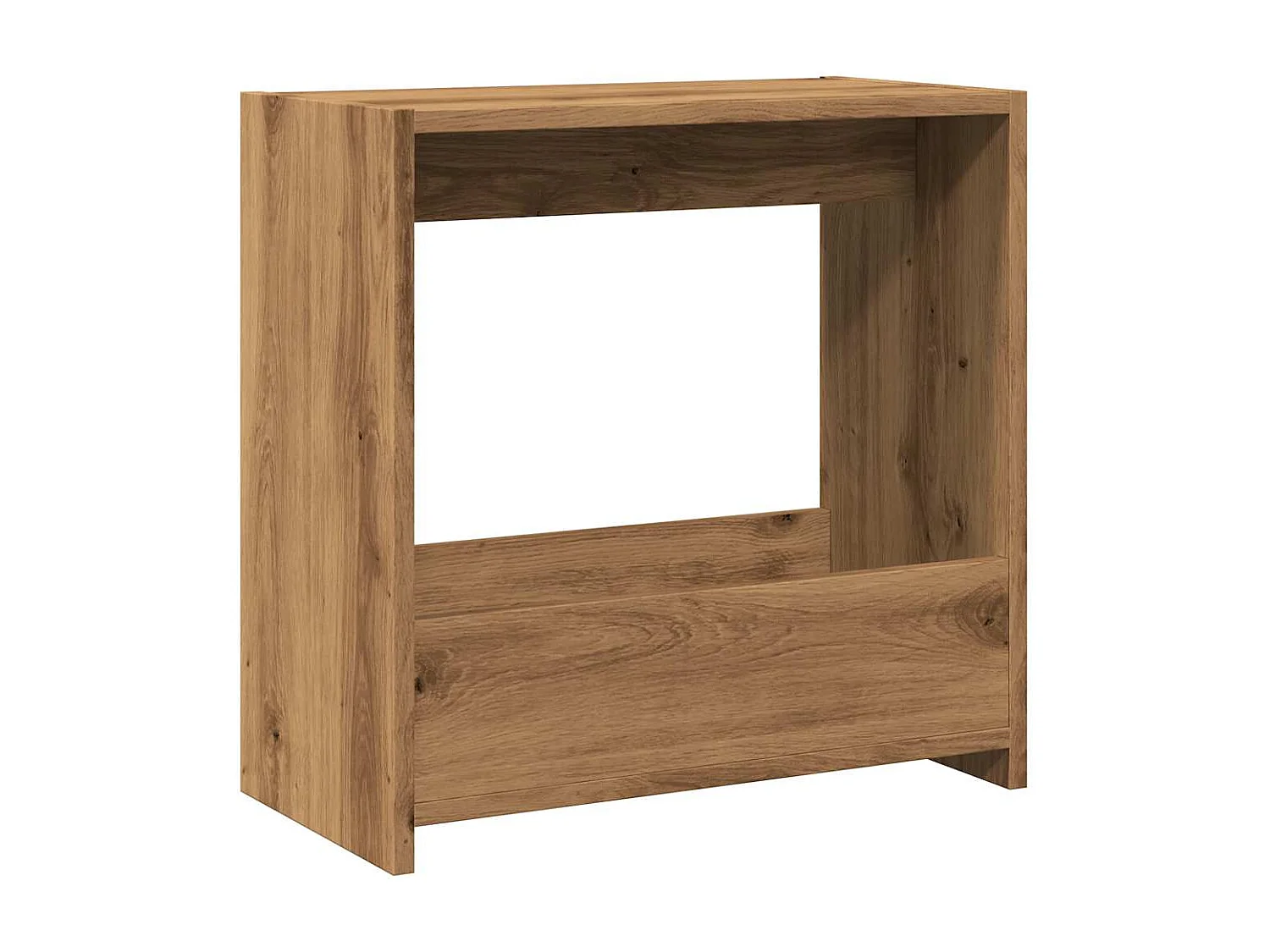 Table d'appoint chêne artisanal 50x26x50 cm bois d'ingénierie