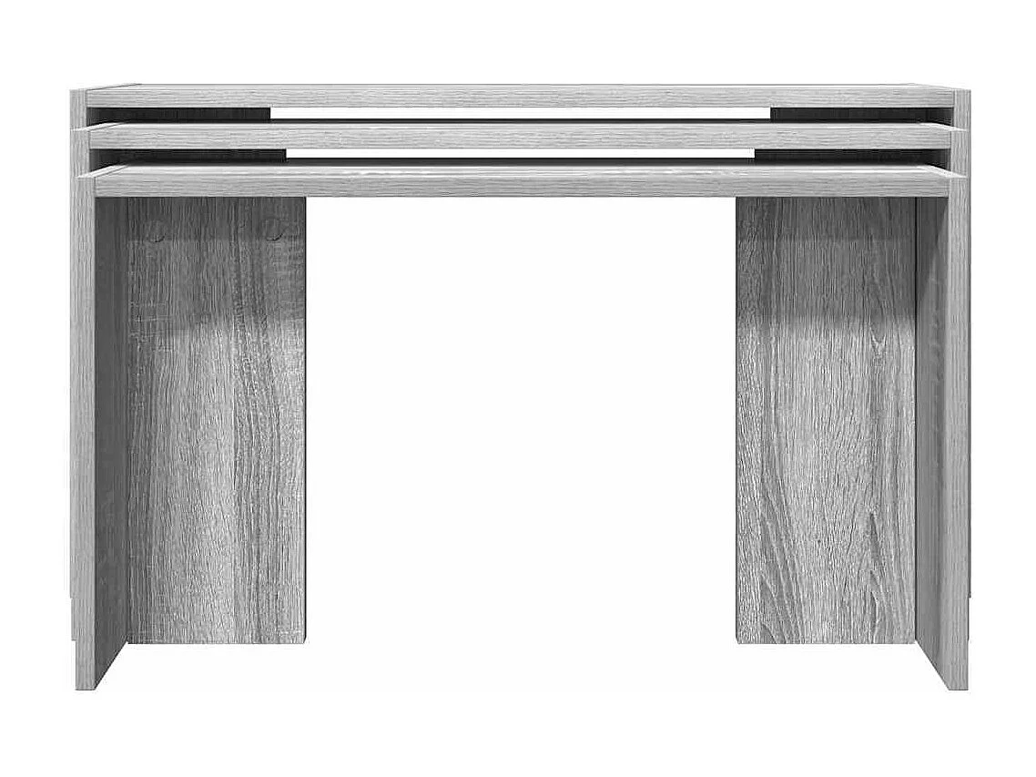 Tables gigognes 3 pcs sonoma gris bois d'ingénierie