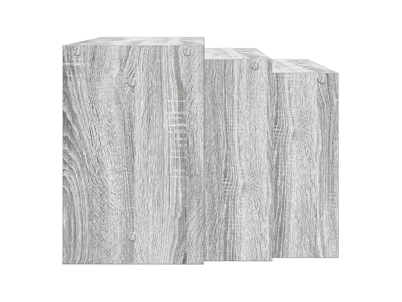 Tables gigognes 3 pcs sonoma gris bois d'ingénierie