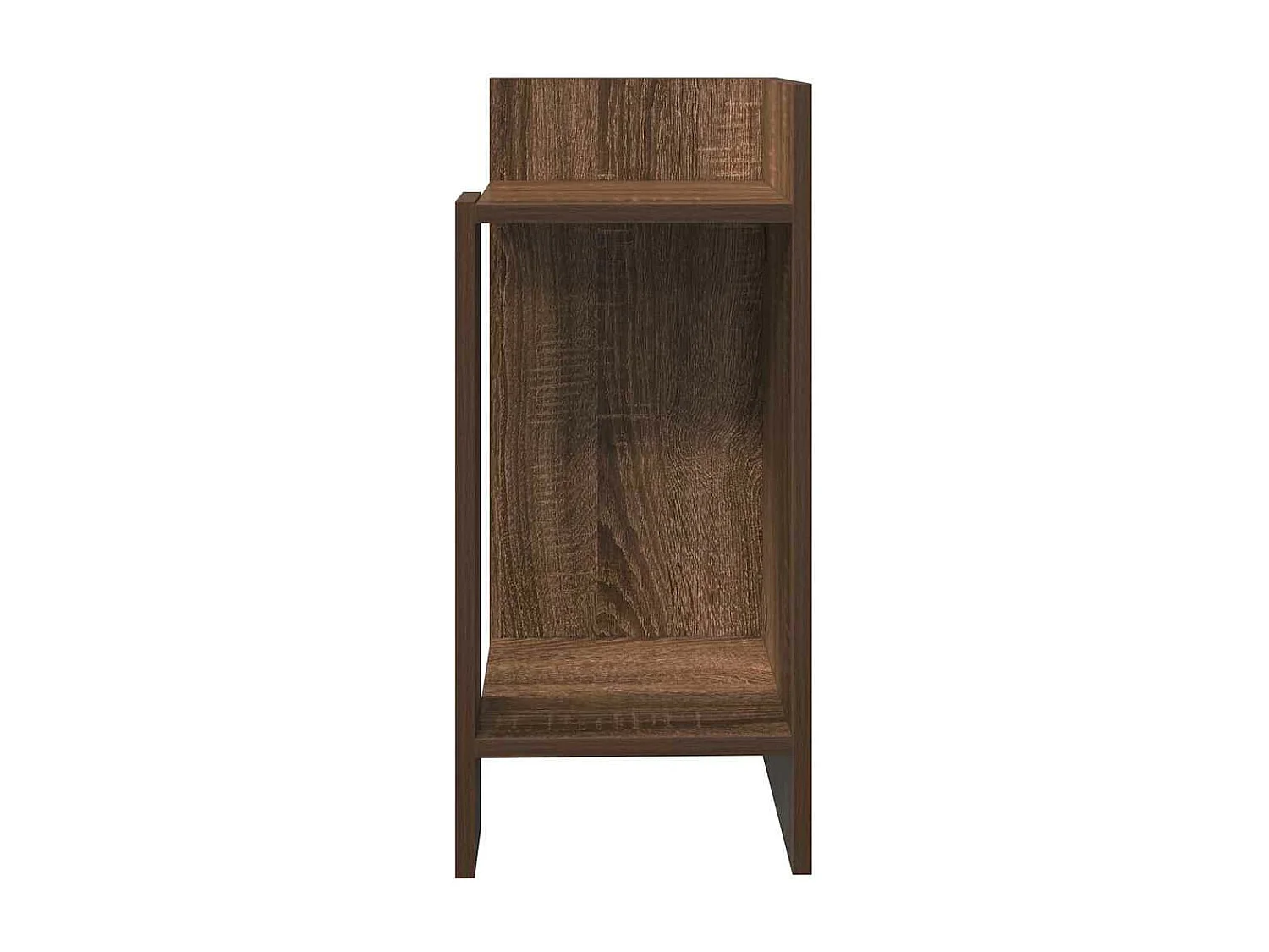 Tavolini Laterali 2 pz con Ripiano Rovere Marrone 25,5x27x60 cm