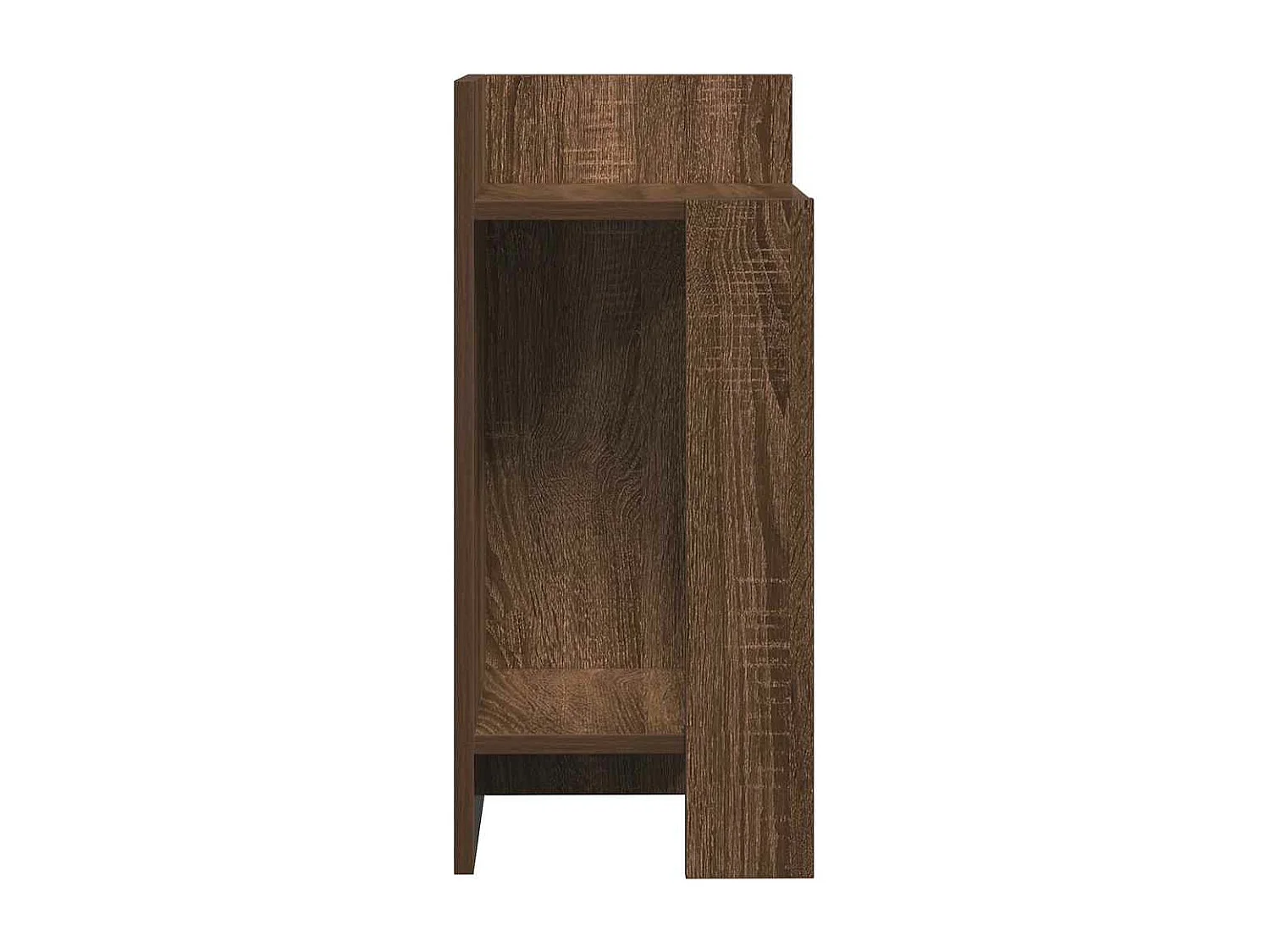 Tavolini Laterali 2 pz con Ripiano Rovere Marrone 25,5x27x60 cm