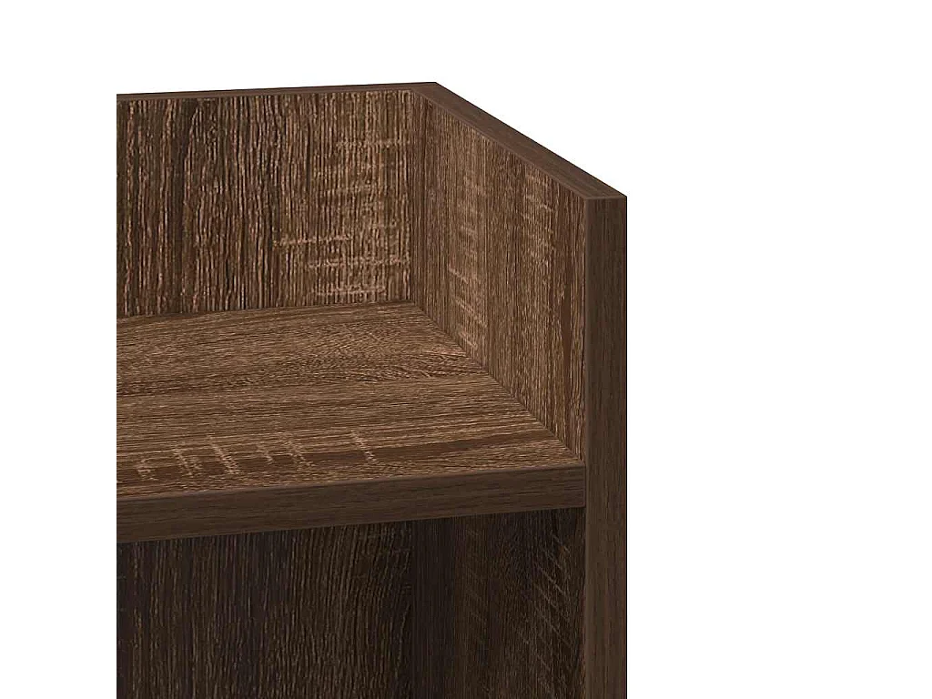 Tavolini Laterali 2 pz con Ripiano Rovere Marrone 25,5x27x60 cm