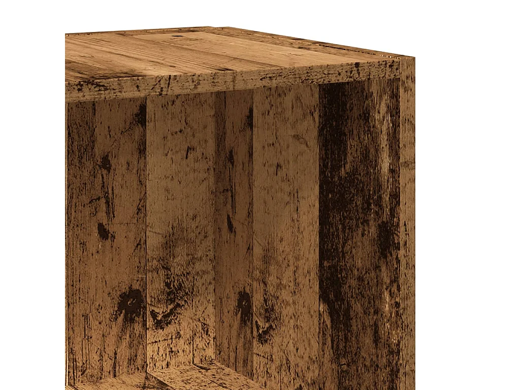 Table d'appoint vieux bois 33x33x34 cm bois d'ingénierie